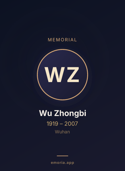 Memorial portrait of Wu Zhongbi