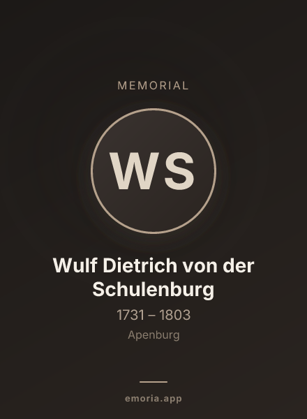 Memorial portrait of Wulf Dietrich von der Schulenburg
