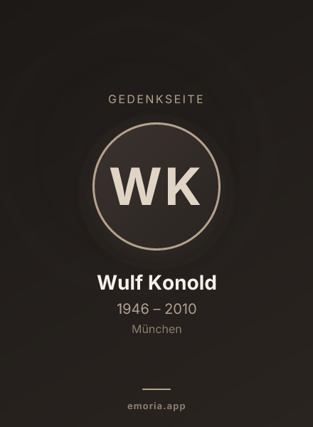 Gedenkportrait von Wulf Konold