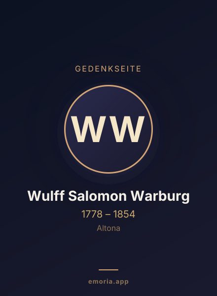 Gedenkportrait von Wulff Salomon Warburg