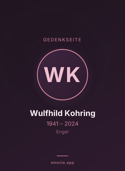 Gedenkportrait von Wulfhild Kohring
