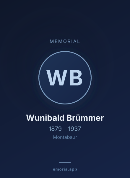 Memorial portrait of Wunibald Brümmer