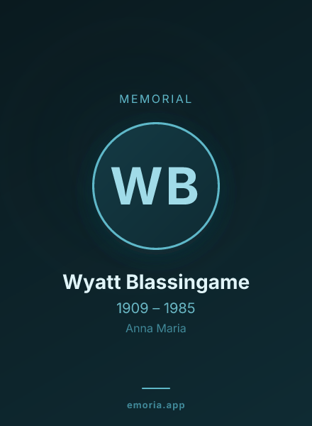 Memorial portrait of Wyatt Blassingame