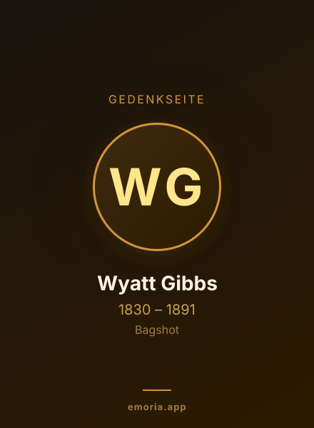 Gedenkportrait von Wyatt Gibbs