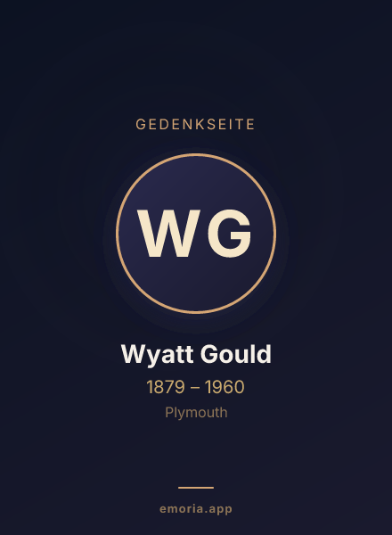 Gedenkportrait von Wyatt Gould