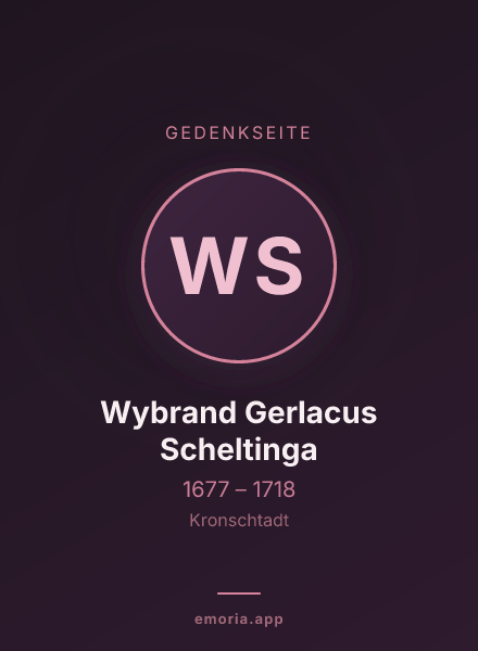 Gedenkportrait von Wybrand Gerlacus Scheltinga