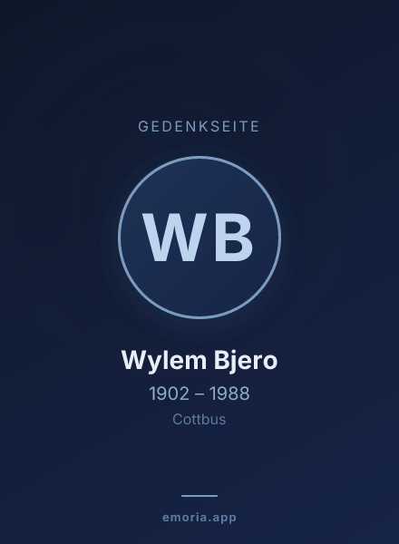 Gedenkportrait von Wylem Bjero