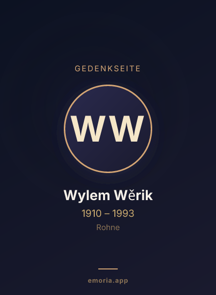Gedenkportrait von Wylem Wěrik