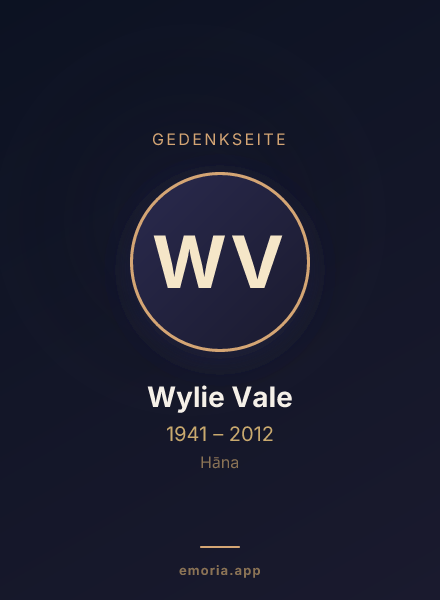 Gedenkportrait von Wylie Vale