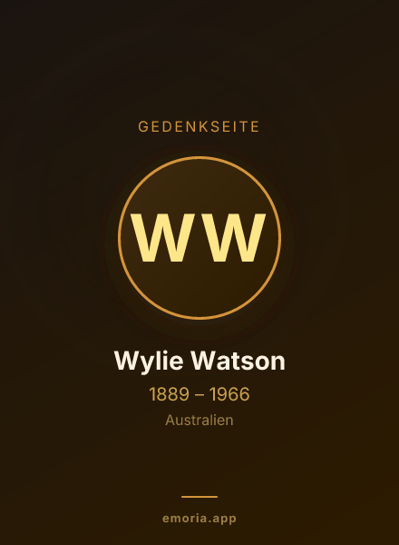Gedenkportrait von Wylie Watson