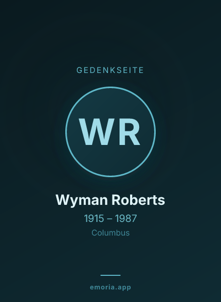 Gedenkportrait von Wyman Roberts