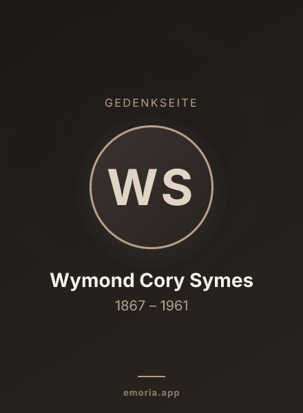 Gedenkportrait von Wymond Cory Symes