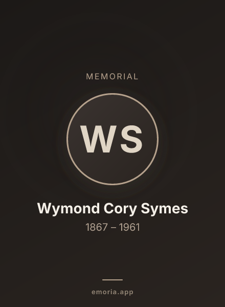 Memorial portrait of Wymond Cory Symes