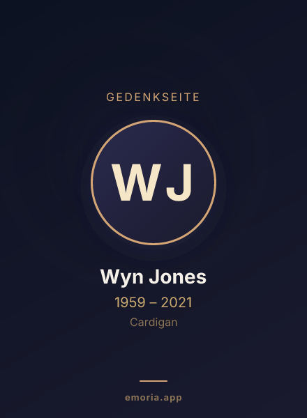 Gedenkportrait von Wyn Jones