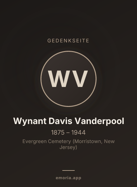 Gedenkportrait von Wynant Davis Vanderpool