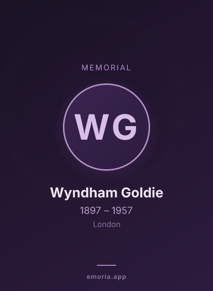 Memorial portrait of Wyndham Goldie