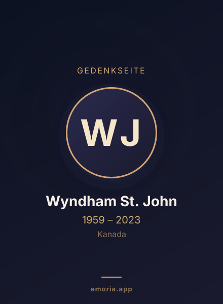 Gedenkportrait von Wyndham St. John