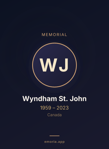 Memorial portrait of Wyndham St. John