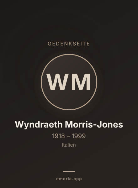 Gedenkportrait von Wyndraeth Morris-Jones