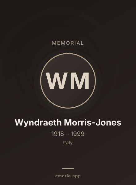 Memorial portrait of Wyndraeth Morris-Jones
