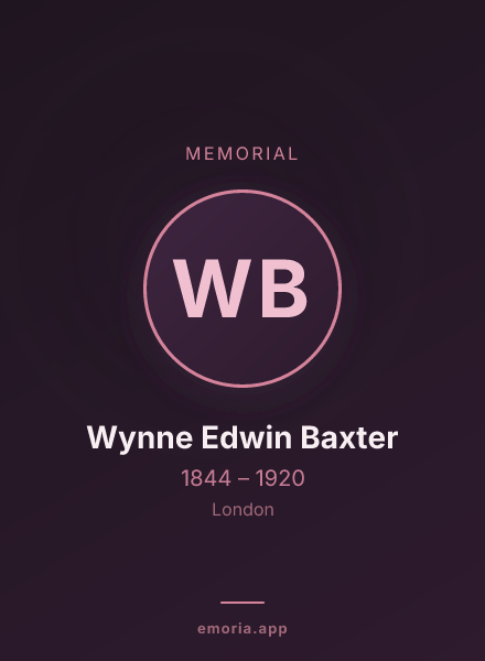 Memorial portrait of Wynne Edwin Baxter