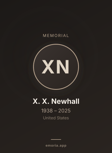 Memorial portrait of X. X. Newhall