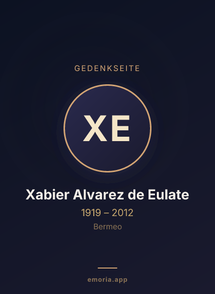 Gedenkportrait von Xabier Alvarez de Eulate