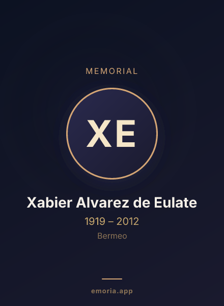 Memorial portrait of Xabier Alvarez de Eulate