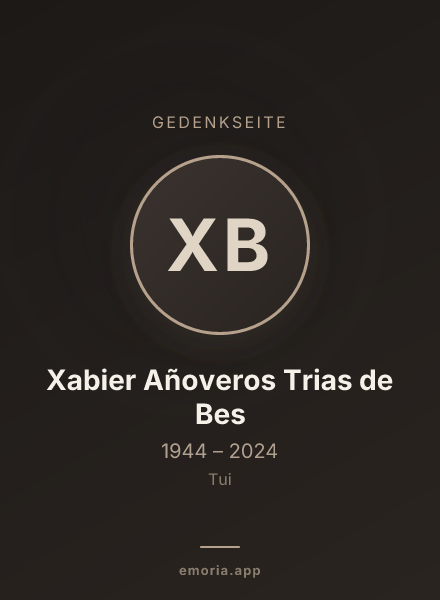 Gedenkportrait von Xabier Añoveros Trias de Bes