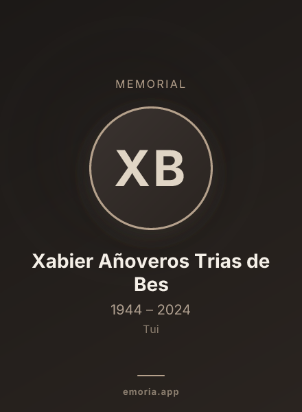 Memorial portrait of Xabier Añoveros Trias de Bes