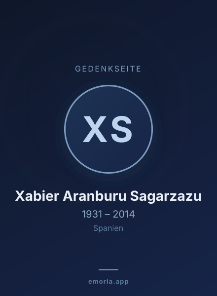 Gedenkportrait von Xabier Aranburu Sagarzazu