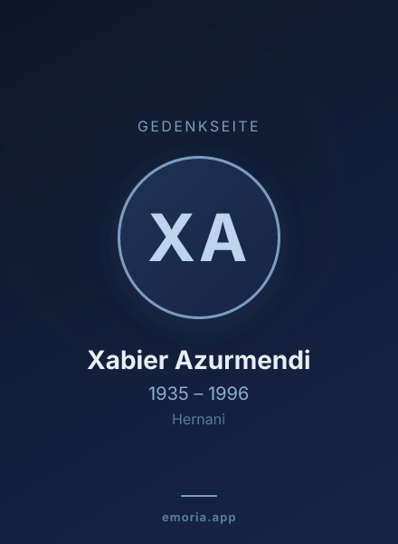 Gedenkportrait von Xabier Azurmendi