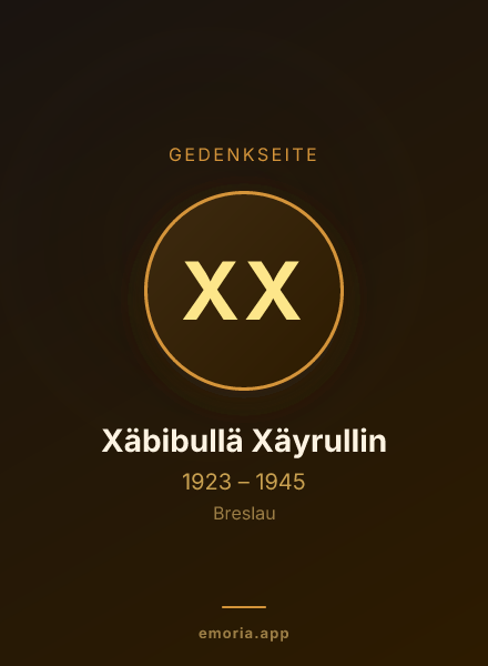 Gedenkportrait von Xäbibullä Xäyrullin