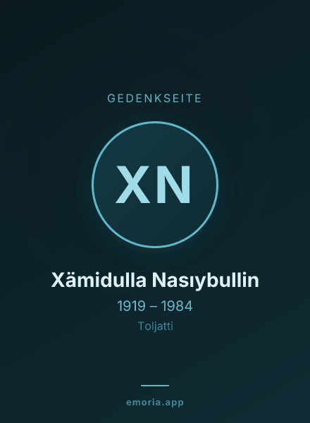 Gedenkportrait von Xämidulla Nasıybullin