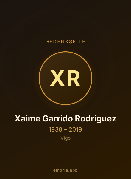 Gedenkportrait von Xaime Garrido Rodríguez