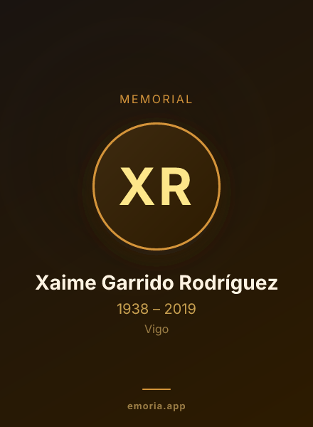 Memorial portrait of Xaime Garrido Rodríguez
