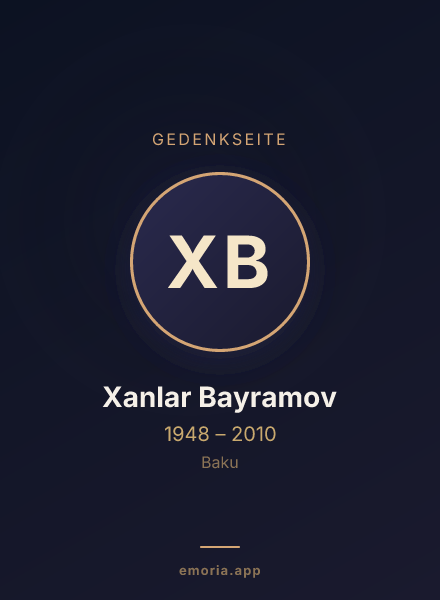 Gedenkportrait von Xanlar Bayramov