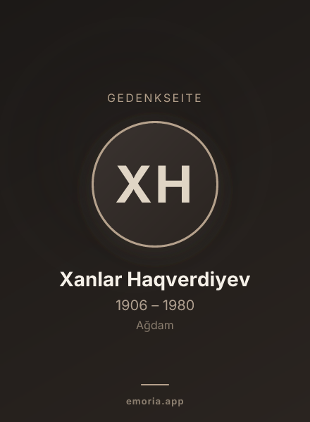 Gedenkportrait von Xanlar Haqverdiyev