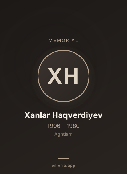 Memorial portrait of Xanlar Haqverdiyev