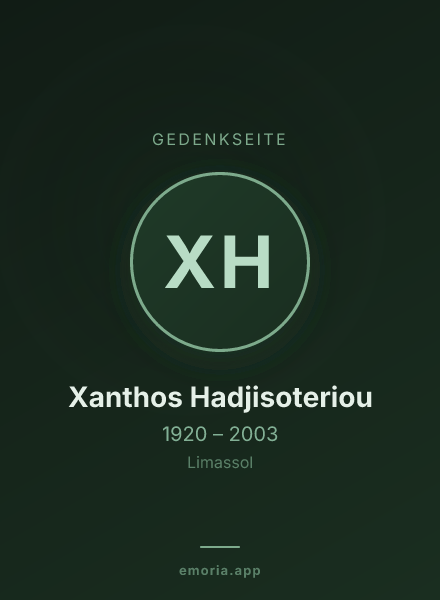 Gedenkportrait von Xanthos Hadjisoteriou