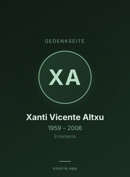 Gedenkportrait von Xanti Vicente Altxu