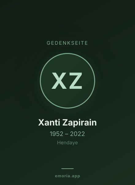 Gedenkportrait von Xanti Zapirain