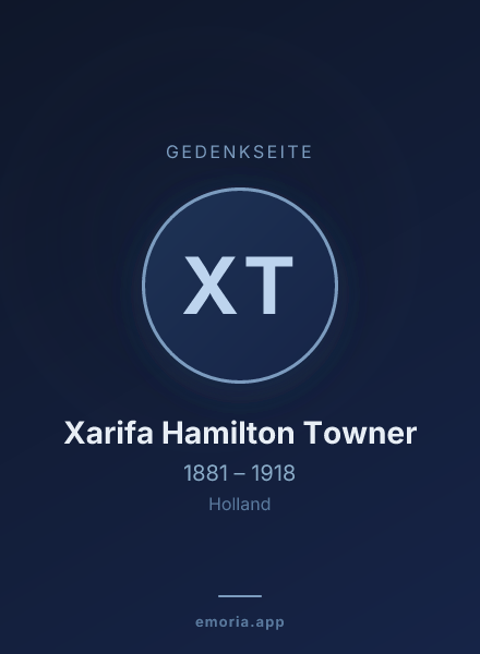 Gedenkportrait von Xarifa Hamilton Towner