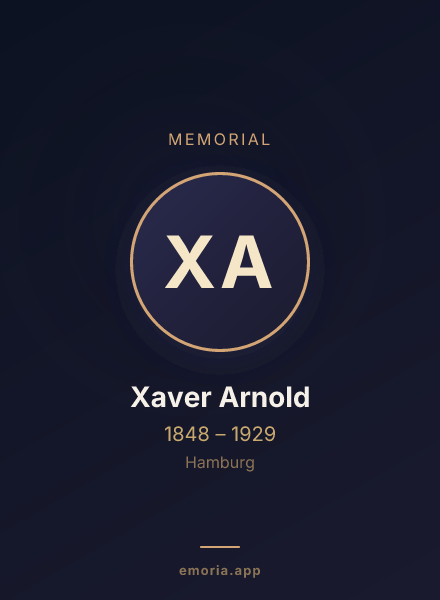 Memorial portrait of Xaver Arnold