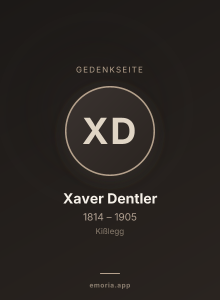 Gedenkportrait von Xaver Dentler