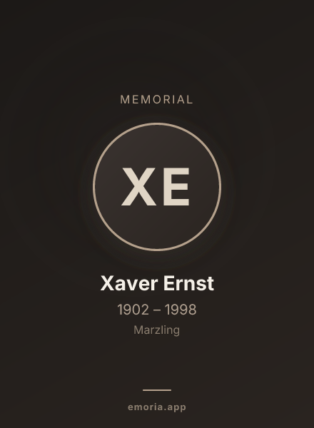Memorial portrait of Xaver Ernst