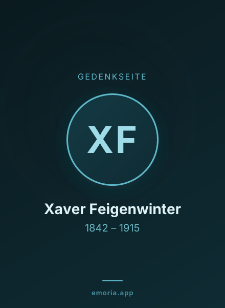 Gedenkportrait von Xaver Feigenwinter