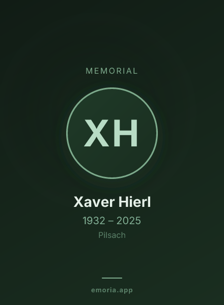 Memorial portrait of Xaver Hierl