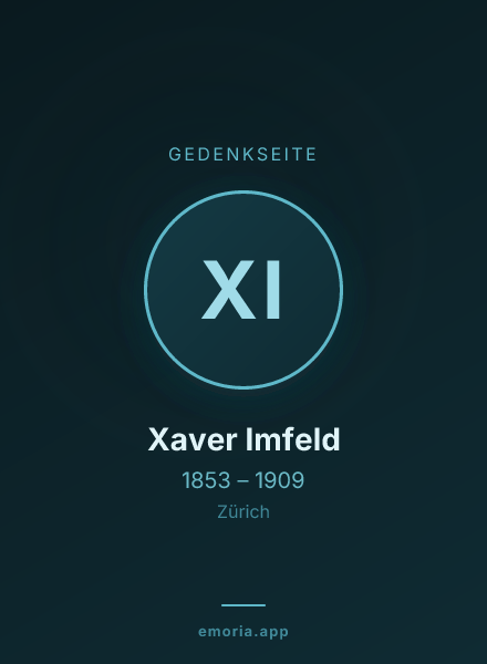Gedenkportrait von Xaver Imfeld