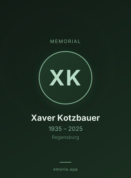 Memorial portrait of Xaver Kotzbauer